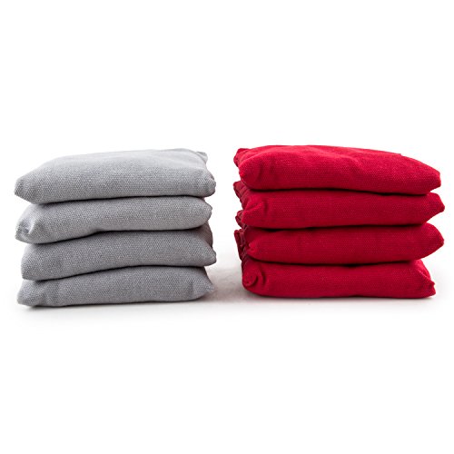 Can 't stop Party Supplies Set de 8 Reglamento tamaño 6 "x 6" grano de Cornhole bolsas – elegir su color, Gris y rojo