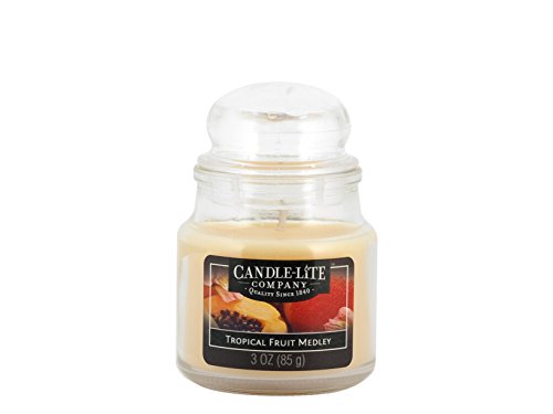 Candle-lite 6058 Vela perfumada Tropical Fruit Medley, Cera, Naranja, 6 x 6 x 9 cm, 2 Unidad