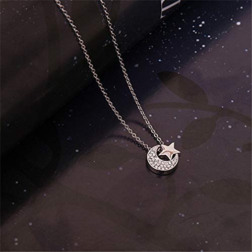 CAOLATOR 3pcs Conjuntos Collar Pendientes Pulsera Costumbre Popular Rosas/Estrellas Pendientes para Mujer Accesorios de Joyería Colgante + Pendientes + Pulsera(Estrellas)