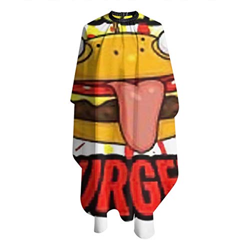 Capa de nailon profesional para corte de pelo de Dur Burger con cierre a presión de 55 x 66 pulgadas personalizado.