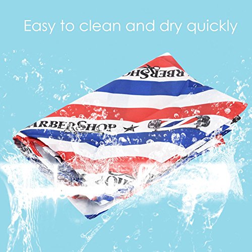 Capa del corte del pelo, Azul Capa de Corte de Pelo a Rayas para Salón profesional Cabo del paño Peluquería del salón Accesorio del peluquero para los niños y el adulto(Red & White Stripes)