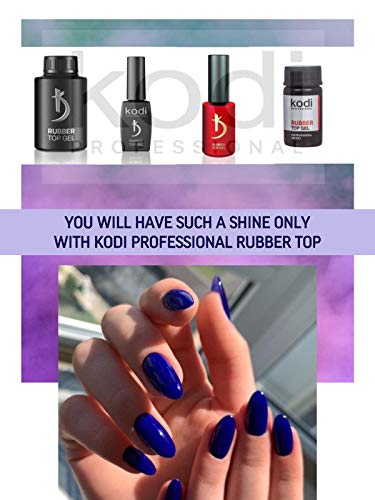 Capa superior de goma brillante KODI - Capa superior de gel de uñas profesional para esmalte de uñas duradero - No tóxico y sin olor - Curado bajo lámpara LED o UV (7 ml)