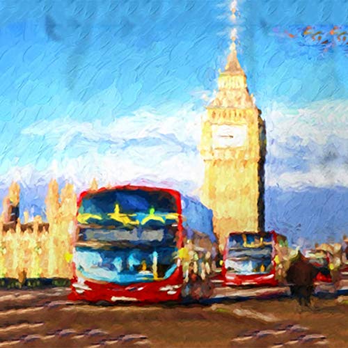 Capital Red Boat Famoso Big Ben Londres Inglaterra Gran Bretaña Brush Bus City Histórico Mochilas duraderas para Estudiantes de Primaria Intermedia Secundaria