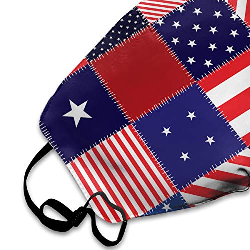 cara adulta transpirable Madks, banderas de varios países con estrellas de rayas rojas y blancas, código M puede lavar el polvo