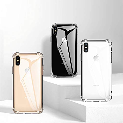 Carcasa Crystal Clear para iPhone X / iPhone XS , Cubierta de TPU Suave con Esquinas Protectoras de absorción de Impactos y Fundas Protectoras y Delgadas para iPhone X / iPhone XS(Transparente)