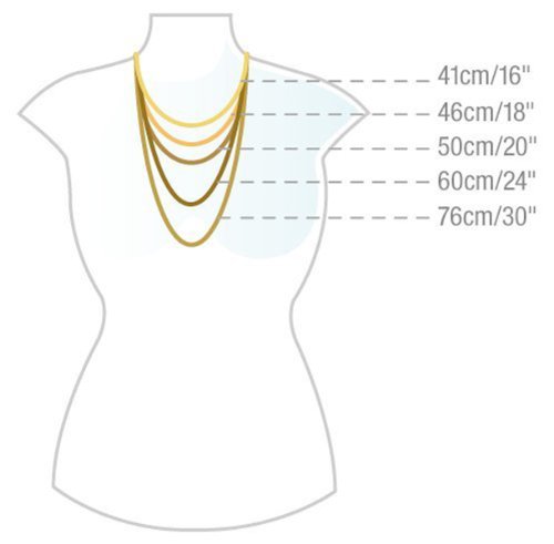 Carissima Gold Collar de mujer con oro blano de 9 K (375), 61 cm