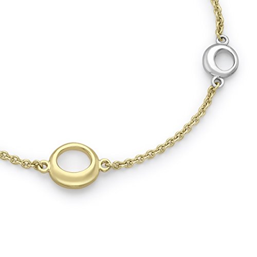 Carissima Gold Pulsera de mujer con oro bicolor de 9 quilates (375/1000), 19 cm