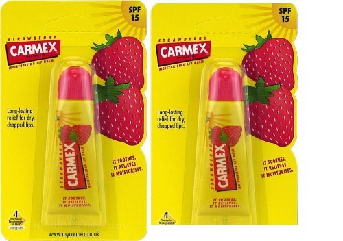 Carmex fresa sabor Tubo de Bálsamo de Labios Hidratante SPF 15 10 G-FREE UK envío