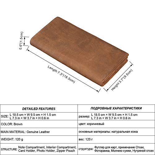 Cartera Billetera Larga de Cuero para Hombre Día de San Valentín Esposa, Esposo, Padre, Madre, Amantes, niña, Hombres,