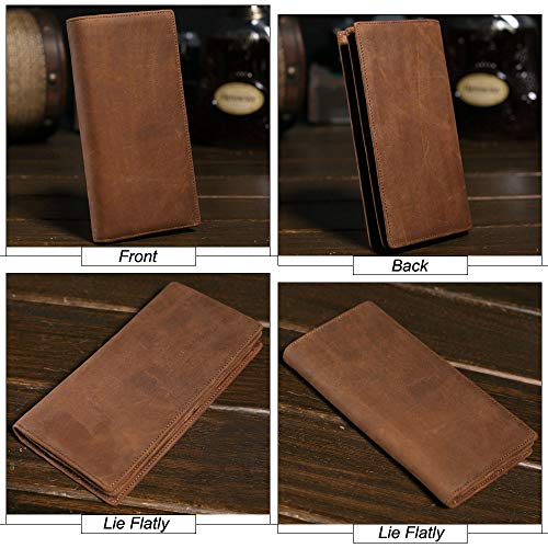 Cartera Billetera Larga de Cuero para Hombre Día de San Valentín Esposa, Esposo, Padre, Madre, Amantes, niña, Hombres,