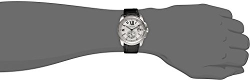 Cartier Calibre - Reloj (Reloj de Pulsera, Masculino, Acero Inoxidable, Acero Inoxidable, Cuero, Negro)