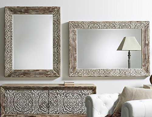 CASABLANCA REUS Espejo Madera Tallada (75x110cm.)