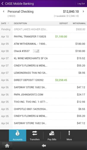 CASE Credit Union Mobile (Kindle Tablet Edition)