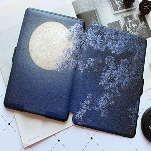 Case For Kindle Paperwhite 1/2/3 Generation Kindle Protection Case Dark Blue Spring Fragrant Flower PU Leather Cover with Auto Wake/Sleep Cover Kindle Paperwhite E-Reader