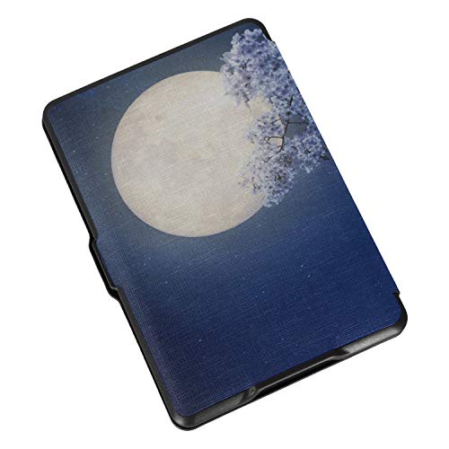 Case For Kindle Paperwhite 1/2/3 Generation Kindle Protection Case Dark Blue Spring Fragrant Flower PU Leather Cover with Auto Wake/Sleep Cover Kindle Paperwhite E-Reader