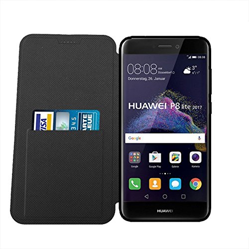 Case Industry Rouge du courage Collection Exception Funda de Cuero para Huawei P8 Lite 2017 Flip Case Cover (Estuche) - FUNDA SOPORTE/PU Cuero - Accesorios Smart Magnet