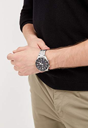 Casio EDIFICE Reloj en caja sólida, 10 BAR, Negro, para Hombre, con Correa de Acero inoxidable, EFV-C100D-1AVEF