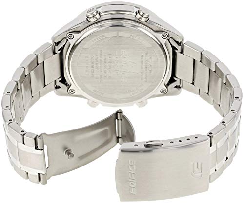 Casio EDIFICE Reloj en caja sólida, 10 BAR, Negro, para Hombre, con Correa de Acero inoxidable, EFV-C100D-1AVEF