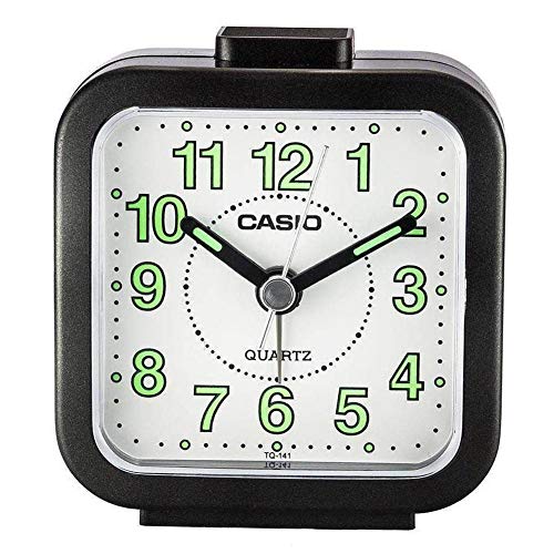 Casio TQ-141-1- Reloj despertador analógico, color negro