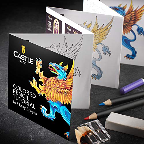 Castle Art Supplies 72 lápices de colores en estuche con cremallera para proteger y almacenar los lápices