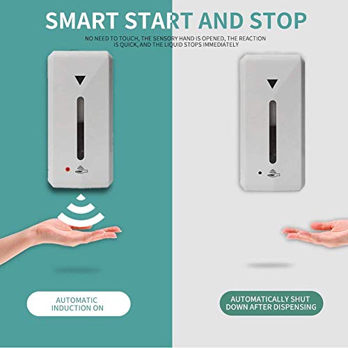 CCLLA Dispensador automático de Espuma/Spray/jabón líquido, dispensador de desinfectante de Manos de Escritorio con Bandeja de Goteo 1000 ml de Gran Capacidad para Hotel, Oficina, Escuela, COC