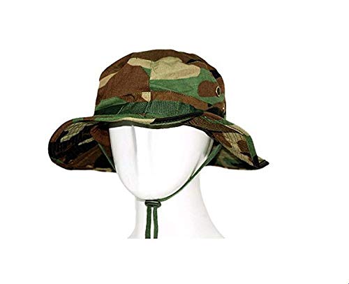 Cdet Sombrero de Cuchara Pesca Militar Caza de Acampada Sombrero de Ancho Brim Hombres Sombrero de Sol al Aire Libre Sombrero de Sol Gorra de Viaje Gorra de Pesca Camuflaje Verde Oscuro