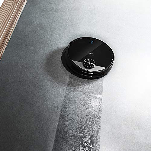 Cecotec 3490 Elite Robot Aspirador, Láser, Nivel de ruido <64 dB, Negro, autonomía de hasta 150 minutos