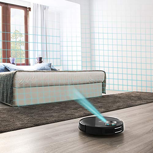 Cecotec 3490 Elite Robot Aspirador, Láser, Nivel de ruido <64 dB, Negro, autonomía de hasta 150 minutos