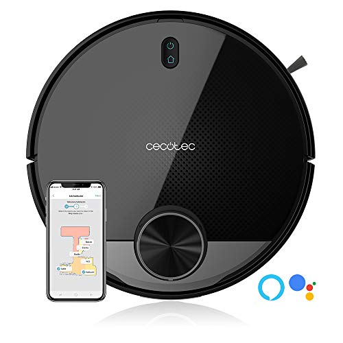 Cecotec 3490 Elite Robot Aspirador, Láser, Nivel de ruido <64 dB, Negro, autonomía de hasta 150 minutos