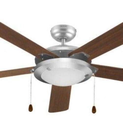 Cecotec Ventilador de Techo EnergySilence Aero 540. 132 cm de Di‡metro, 5 Aspas Reversibles, 3 Velocidades, Funci—n Invierno Nogal, 60 W