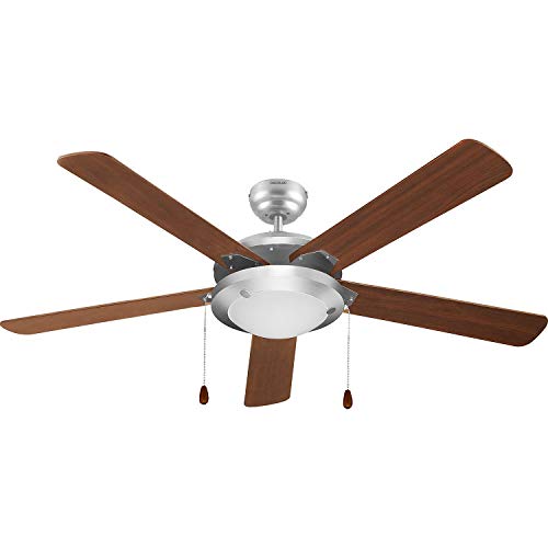 Cecotec Ventilador de Techo EnergySilence Aero 540. 132 cm de Di‡metro, 5 Aspas Reversibles, 3 Velocidades, Funci—n Invierno Nogal, 60 W