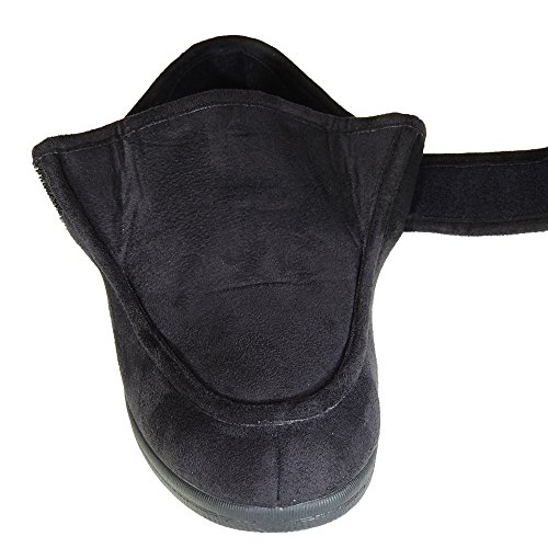 CELIARUIZ WALLABYBAM Wallaby | Zapatilla para Diabéticos | Bamara | Extra Ancho Especial Velcro Posoperatorio Hombre Mujer Unisex Negro Talla 43