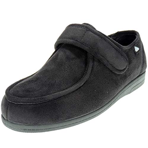 CELIARUIZ WALLABYBAM Wallaby | Zapatilla para Diabéticos | Bamara | Extra Ancho Especial Velcro Posoperatorio Hombre Mujer Unisex Negro Talla 43