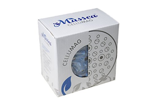 CelluMag - Cepillo para masaje anticelulítico con imanes contra la piel de naranjaPara una piel tersa, masajes, bienestar y belleza (Azul)