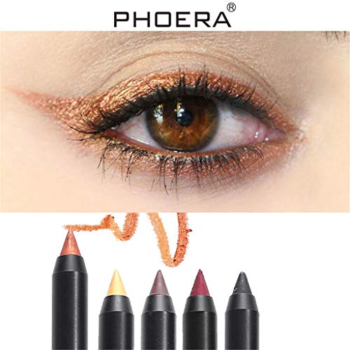 Cenlang Eyeliner Shiny Smoky Eyes Beauty Eyeshadow Waterproof Glitter Liquid,12 Colors Glitter Liquid Eyeshadow & Eyeliner Pen Eye Shadow,Long Lasting Shiny Waterproof Sparkling Shimmer Eyes Makeup