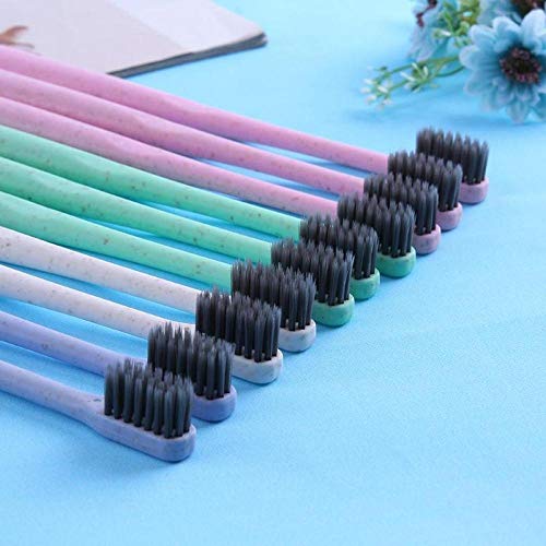 Cepillo de dientes de carbón de bambú 10PCS higiene bucal cuidado de los dientes cepillo de limpieza suave