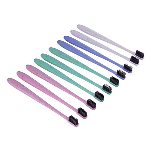 Cepillo de dientes de carbón de bambú 10PCS higiene bucal cuidado de los dientes cepillo de limpieza suave