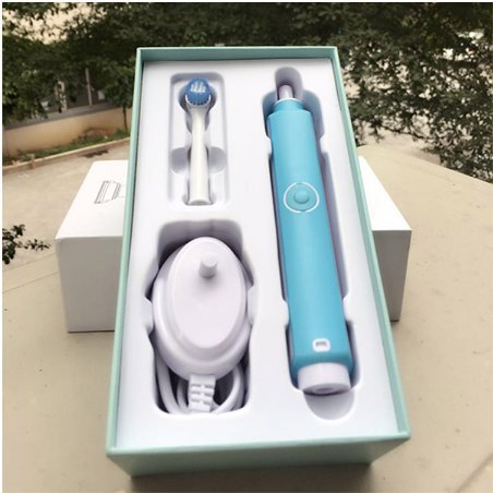 Cepillo de dientes eléctrico KAMLE JB-2 Cepillo dientes eléctrico recargable sónico de 3 Modelos para Limpieza (Con 4 * Cabezal de Recambio)