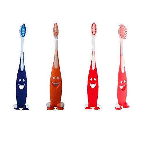 Cepillo de Dientes Infantil con ventosas en la Base. Lote de 10 Unidades. Regalos para cumpleaños Infantiles, colegios, y Eventos con niños.