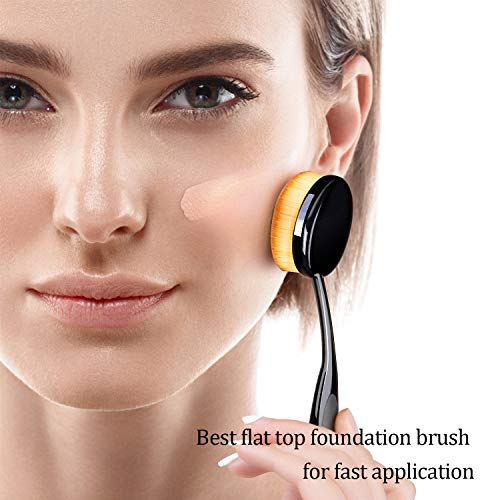 Cepillo de dientes profesional de color negro, ovalado