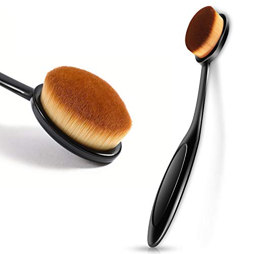 Cepillo de dientes profesional de color negro, ovalado