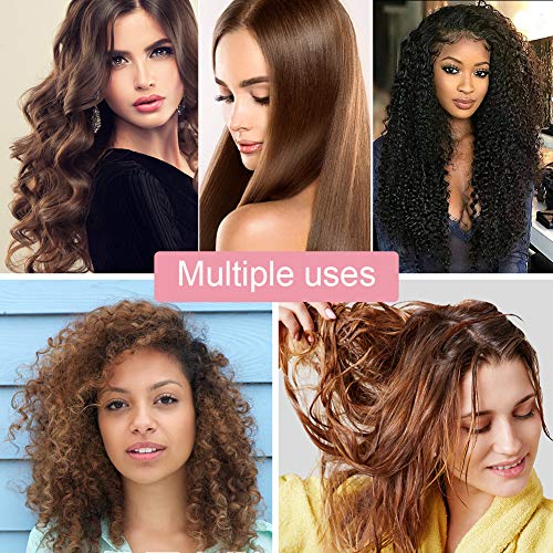 Cepillo Desenredante | Cepillo de Pelo Afro Rosa Práctico Cepillo de Pelo Natural Peine para Cabello Ondulado, Largo y Rizado, Grueso y Húmedo, con Cepillo de Pelo y Cuerda para El Cabello