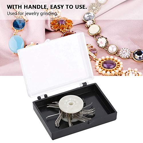 Cepillos de pulido Herramienta de fabricación de pinceles para joyería con mango, alambre de plástico y metal Cepillo de pulido para herramienta de torneado para limpiar, pulir, desbarbar y quitar sol