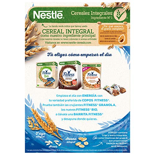 Cereales Nestlé Fitness Original - Copos de trigo integral, arroz y avena integral tostados - 12 paquetes de cereales de 450g