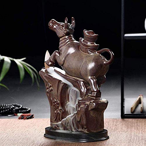 Cfbcc Incensarios Ganado lingote de Oro incensario decoración casera Creativa Carta Titular de impresión Incienso Quemador de Incienso de Reflujo