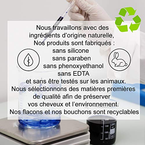 Champu Anti Caida de Cabello 1L Promueve el Crecimiento del Cabello Fortalece la Fibra Capilar. Champu Natural Formulado con Aceites Esenciales Hecho en Francia NO Probado en los Animales