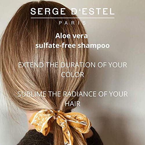 Champu Cabello Colorido Sin Sulfato 250ml Champu para Prolongar y Protecter el Color de Cabello Champu Aloe Vera Hecho en Francia No Probado en Animales.