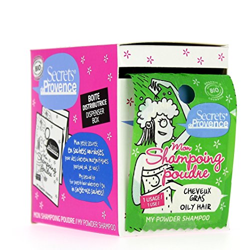 Champú Orgánico en Polvo Monodosis - Arcilla Verde para Cabello Graso - 12 sobres x 1 gr. - Secrets de Provence