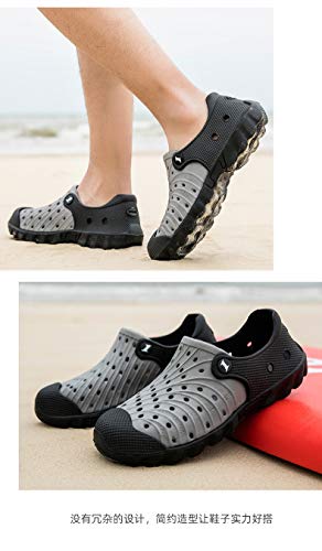 Chanclas Unisex Zapatos De Agujero Summer Hole Shoes New Men Garden Casual Sandalias Masculinas Zuecos De Goma para Hombres Toboganes De Verano Crocse Swimming Jelly Shoes Tam
