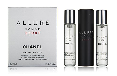 Chanel Allure Homme Sport Eau De Toilette Travel Spray (With Two Refills) 3x20ml